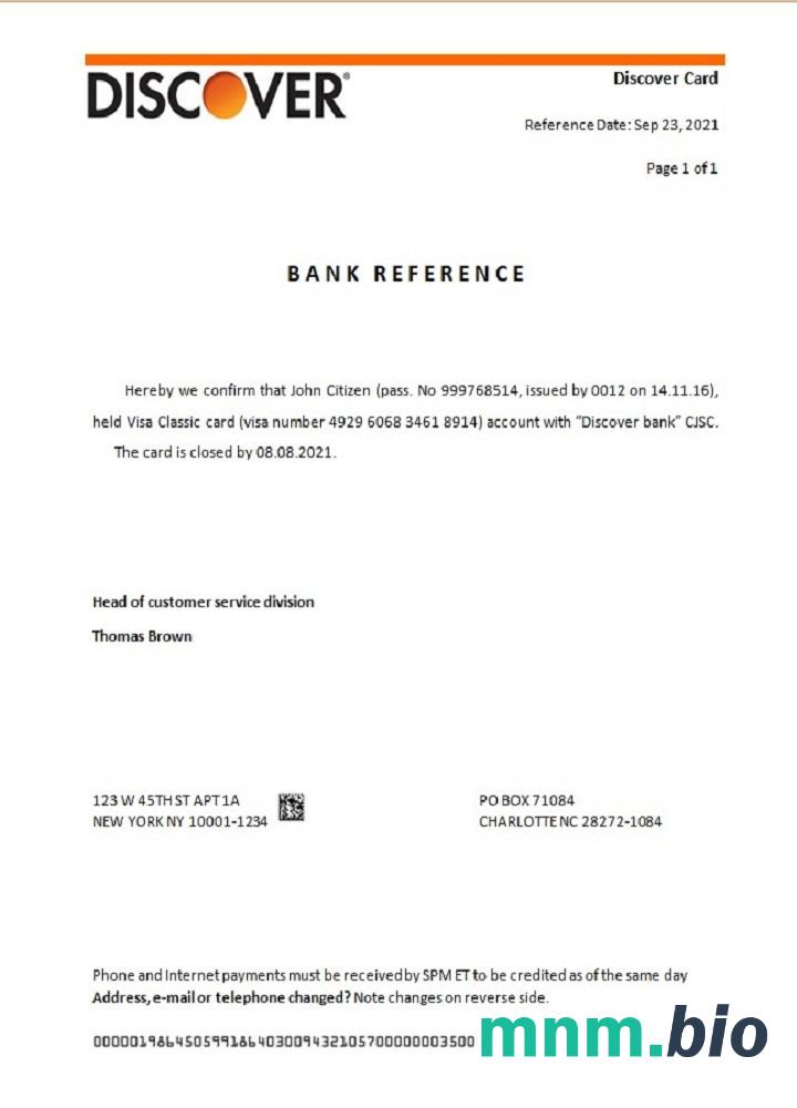 USA Odkryj przykład odniesienia zamknięcia w formatach Word i PDF